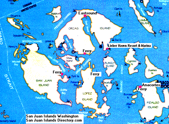 San Juan Islands Map